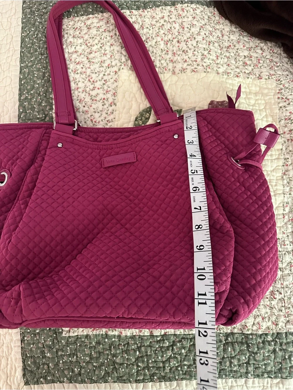 Vera Bradley Quilted Shoulder Bag in Berry Pink